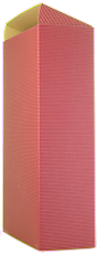 FLUTED GIFT BOX Red Single Bottle Pack Cardboard
