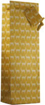GIFT BAG Gold With Reindeer