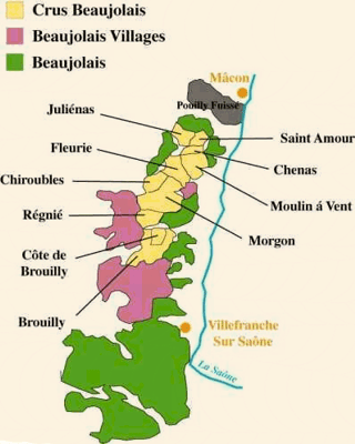 Beaujolais map