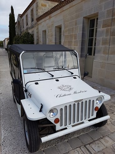 Chateau Montrose's jeep sparkled in the sunshine when we visited 