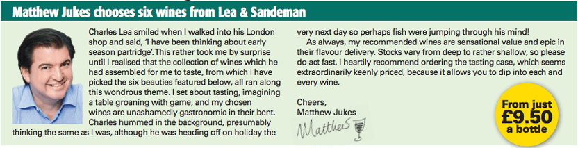 Matthew Jukes MoneyWeek Lea and Sandeman