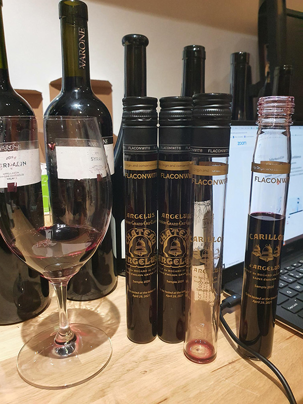 Angelus tasting sample