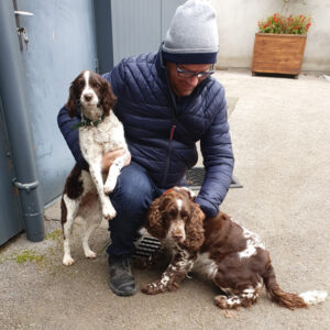 Virgil Lignier and his dogs