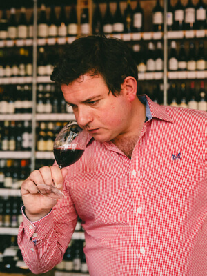 Toby Jamieson tasting wine