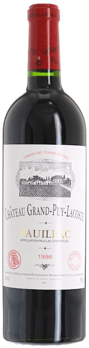 1998 CHÂTEAU GRAND PUY LACOSTE 5ème Cru Classé Pauillac, Lea & Sandeman