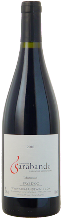2010-MISTERIOSO-Grenache-Mourvèdre-Domaine-La-Sarabande