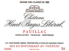 2009-CHÂTEAU-HAUT-BAGES-LIBERAL-5ème-Cru-Classé-Pauillac-Château-Haut-Bages-Libéral