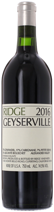2016 RIDGE Geyserville Ridge Vineyards, Lea & Sandeman