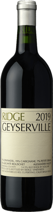 2019 RIDGE Geyserville Ridge Vineyards, Lea & Sandeman