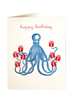 CARDS - BIRTHDAY OCTOPUS Archivist Gallery, Lea & Sandeman