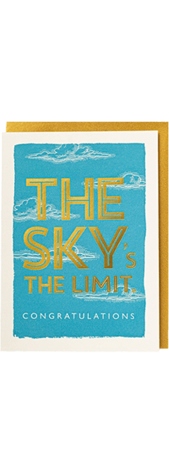 CARDS - CONGRATULATIONS SKY'S THE LIMIT, Lea & Sandeman