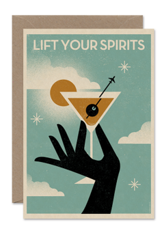CARDS 'LIFT YOUR SPIRITS' Telegramme Paper Co., Lea & Sandeman