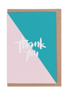 CARDS - THANK YOU NUDE/TURQOUISE, Lea & Sandeman