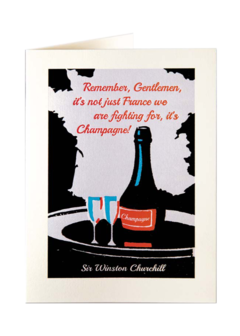 CARDS - WINSTON CHURCHILL ON 'CHAMPAGNE' Archivist Gallery, Lea & Sandeman