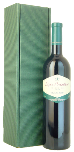 FLUTED-GIFT-BOX-Green-Single-Bottle-Box--Cardboard