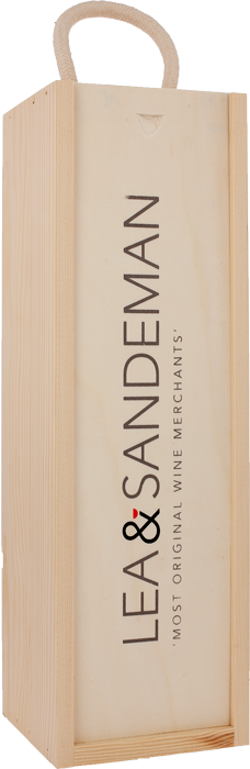 LEA & SANDEMAN WOODEN GIFT BOX Single Bottle With Rope Handle, Lea & Sandeman