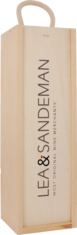 LEA & SANDEMAN WOODEN GIFT BOX Single Bottle With Rope Handle, Lea & Sandeman