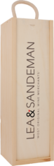 LEA & SANDEMAN WOODEN GIFT BOX Single Bottle With Rope Handle