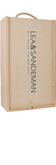 LEA & SANDEMAN WOODEN GIFT BOX Two bottle with Rope Handle