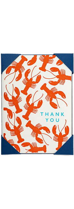 LOBSTER THANK YOU - NOTE CARD Archivist Gallery, Lea & Sandeman